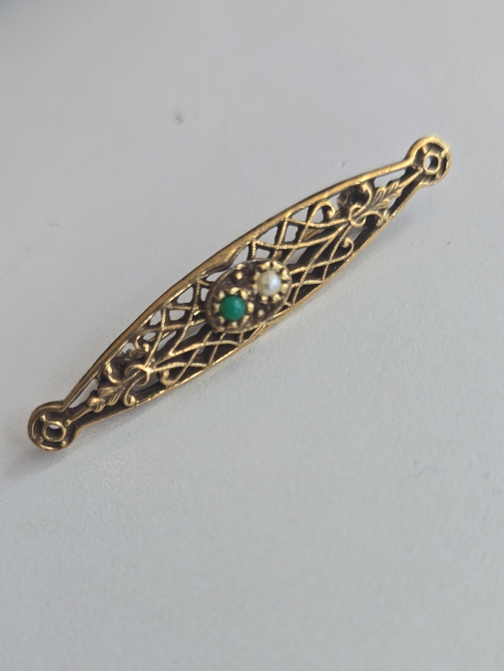 VTG Gold-tone Filagree Brooch
